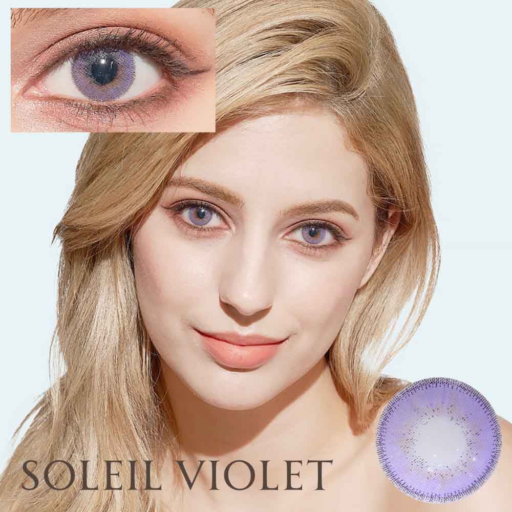 高発色なバイオレット（紫）カラコン６~１年用「ソレイユバイオレット｜SOLEIL VIOLET」