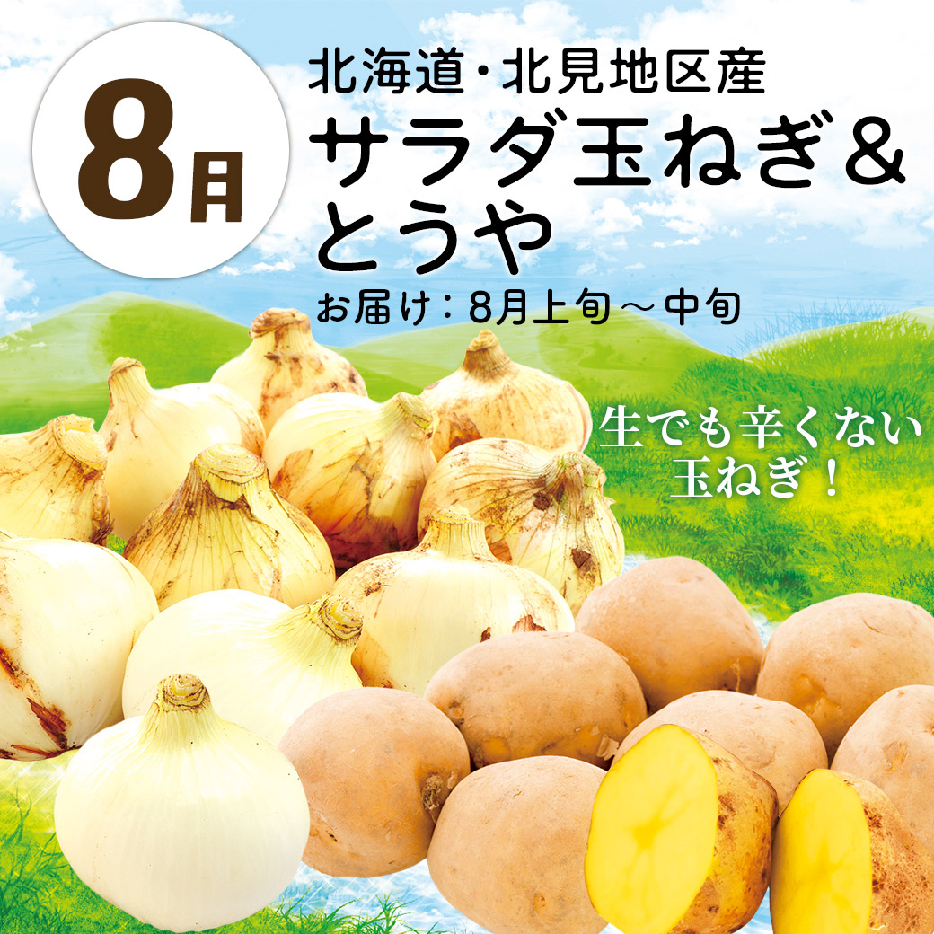 8月サラダ玉ねぎ＆とうや