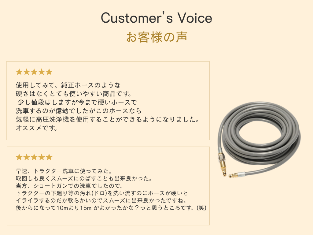 ホース屋 ライトグレーホース 10m ケルヒャークイックコネクト 10M ライトグレーホース ケルヒャークイックコネクト対応 ガン側