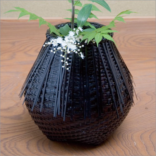 茶道具 籠花入 桂籠 染竹 上塗竹入子 籠花入 抹茶と茶道具の芳香園 Chatowa