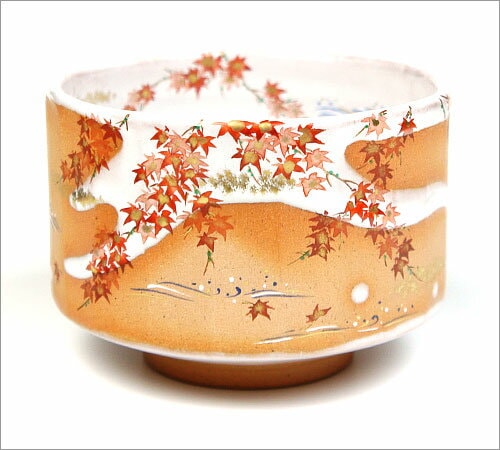 茶道具 抹茶碗】 灰釉茶碗 紅葉絵 中村秋峰作 | すべての商品