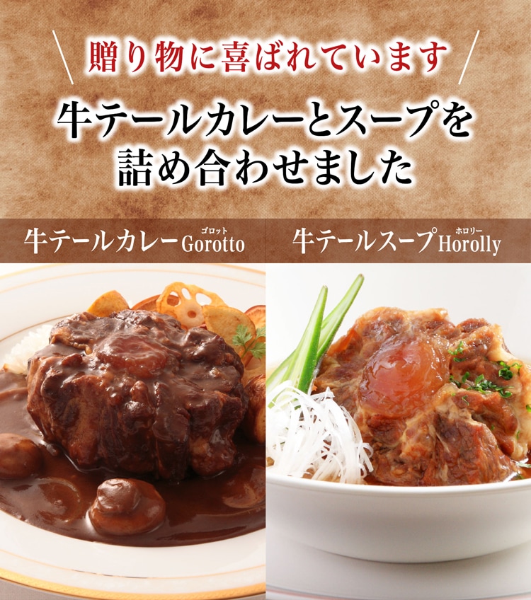 牛テールのカレー＆スープセット(各1箱入)-長崎豊味館公式オンラインショップ　おいしかネット