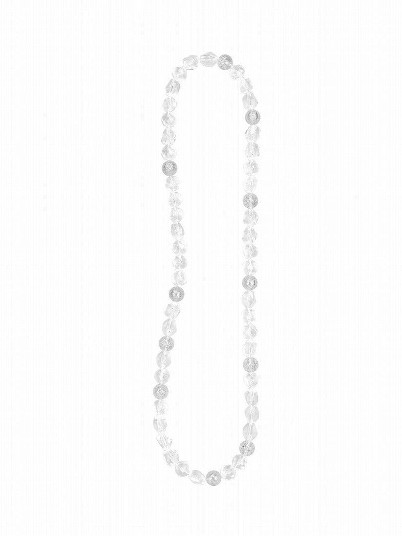 美品 ✨FLORIAN フローリアン ロングネックレス クリア モノトーン 