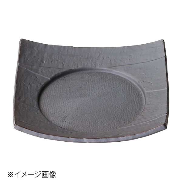 桐井陶器 モデルノ MODERNO 料亭削り 3.5寸角皿(黒) 26-01