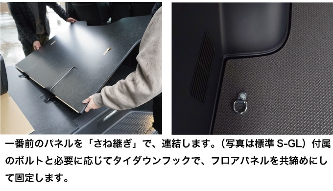 ハイエース 床張りキット DX3/6人用 フルフロアパネル