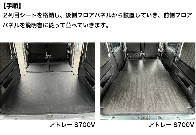 アトレー S700V/S710V専用 床張りキット フルフロアパネル プロ仕様