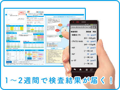 指先を専用の針で刺し、血液を検査キットで採取