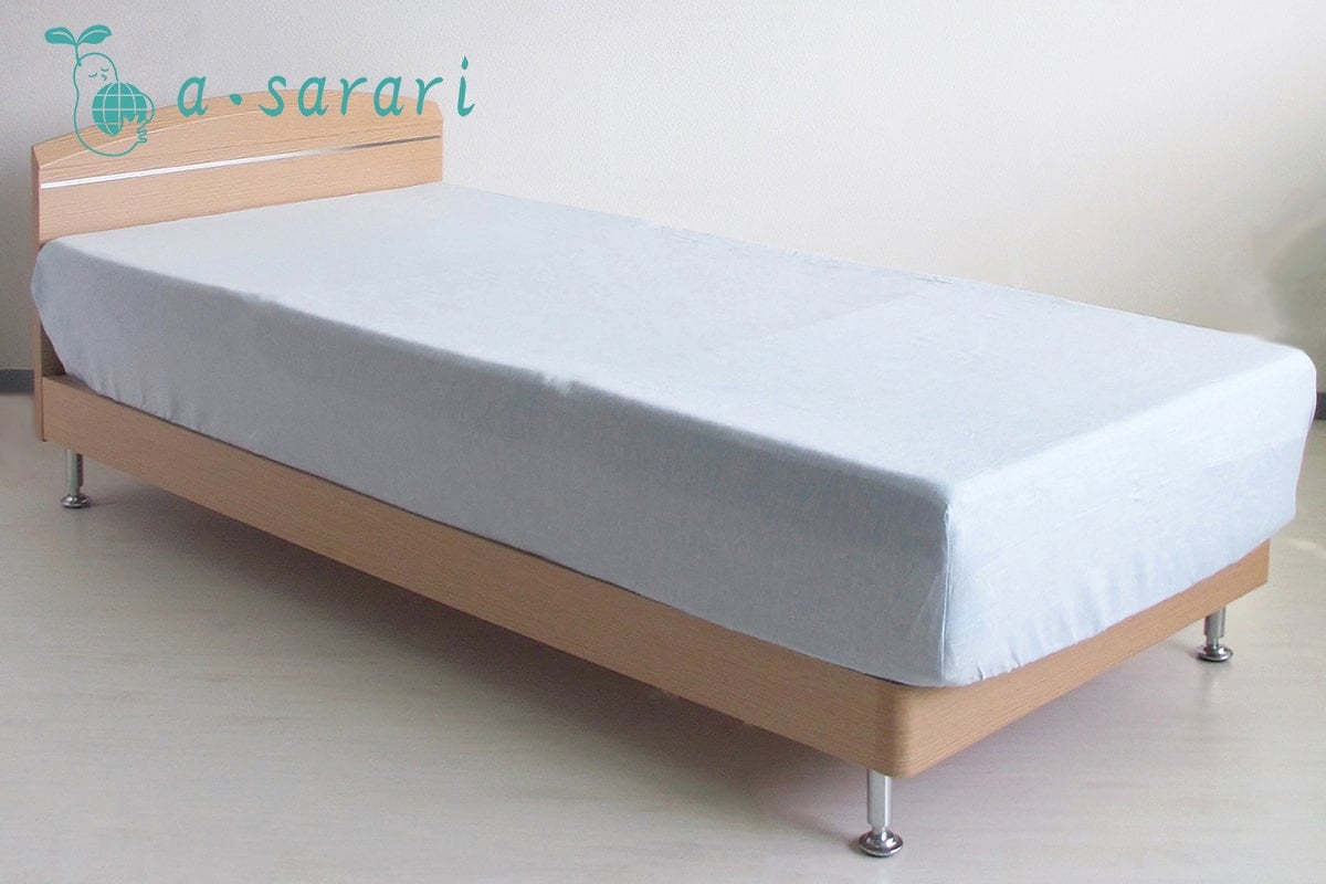 麻100% 本麻リネンボックスシーツ シングル 100×200×30cm - 眠りの専門