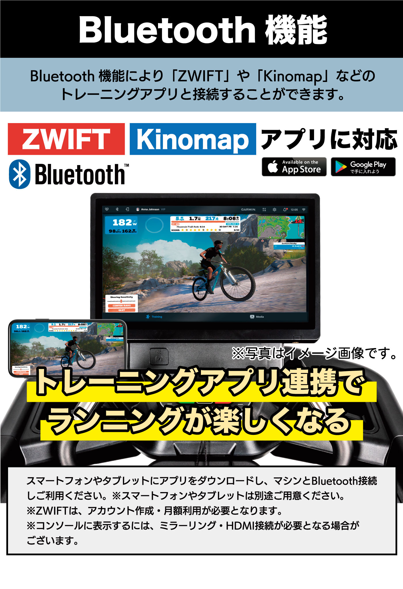 Bluetooth ZWIFT Kinomap