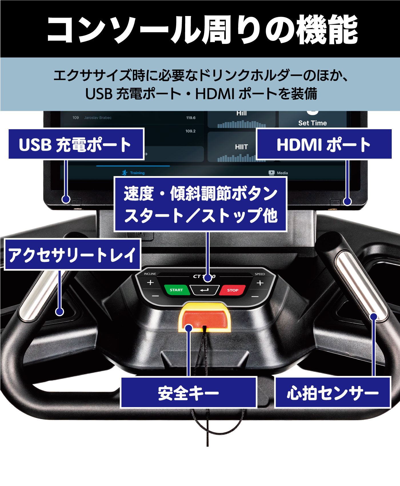 CT1000ENT｜業務用トレッドミル（ルームランナー ランニングマシン