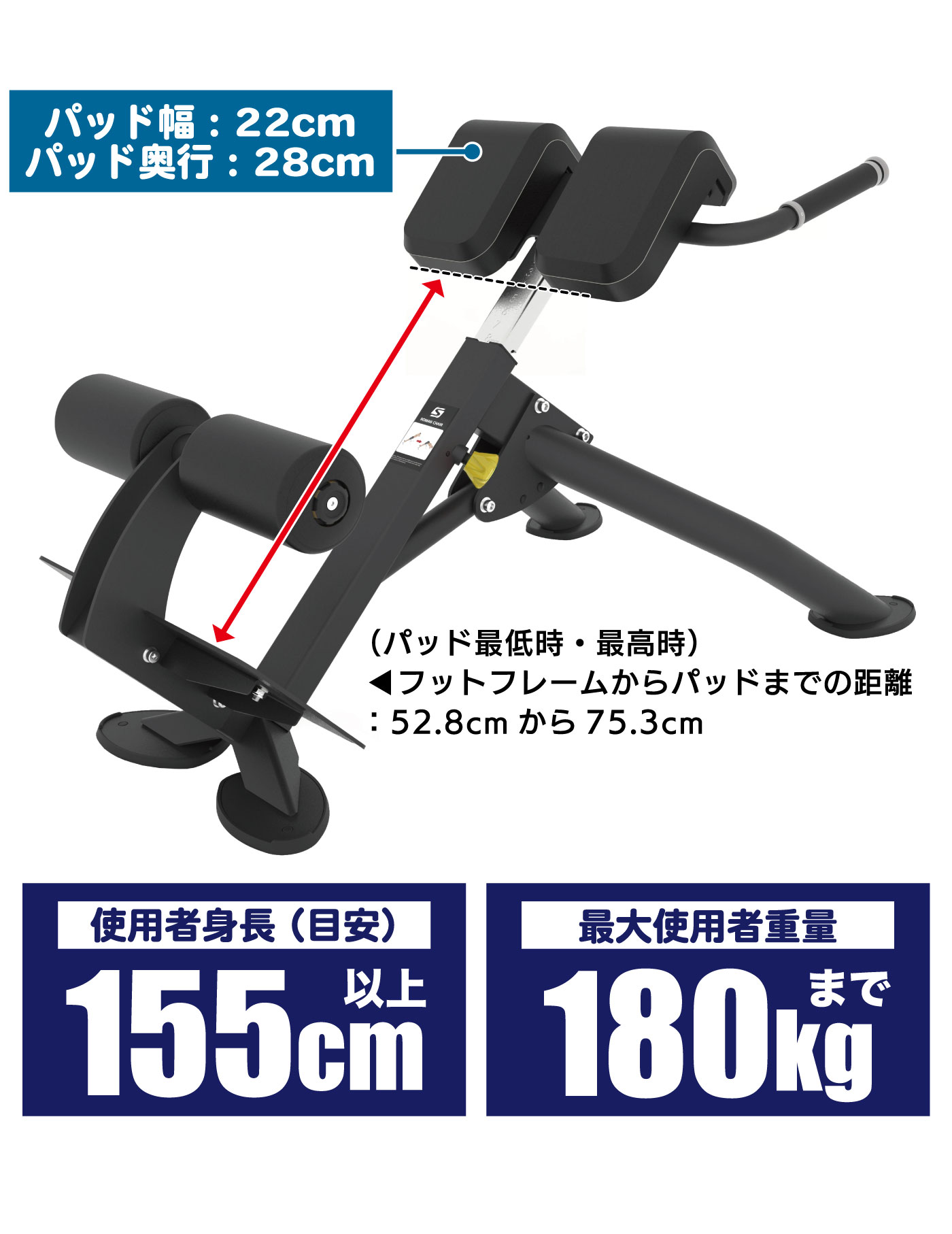 SP-4220｜業務用バックエクステンションベンチ（ローマンベンチ