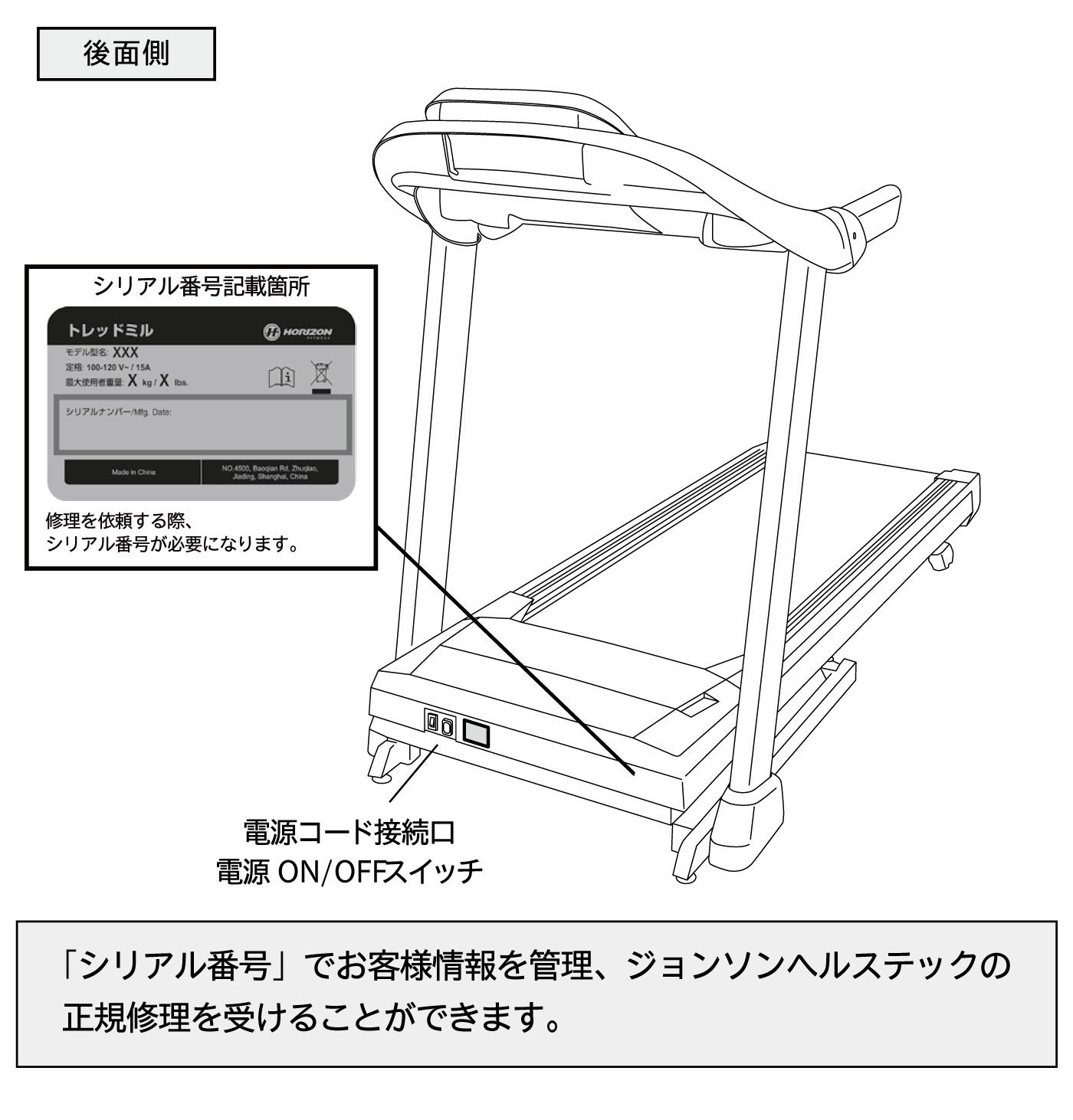 HORIZON TR 5.0 トレッドミル ジョンソンヘルステック