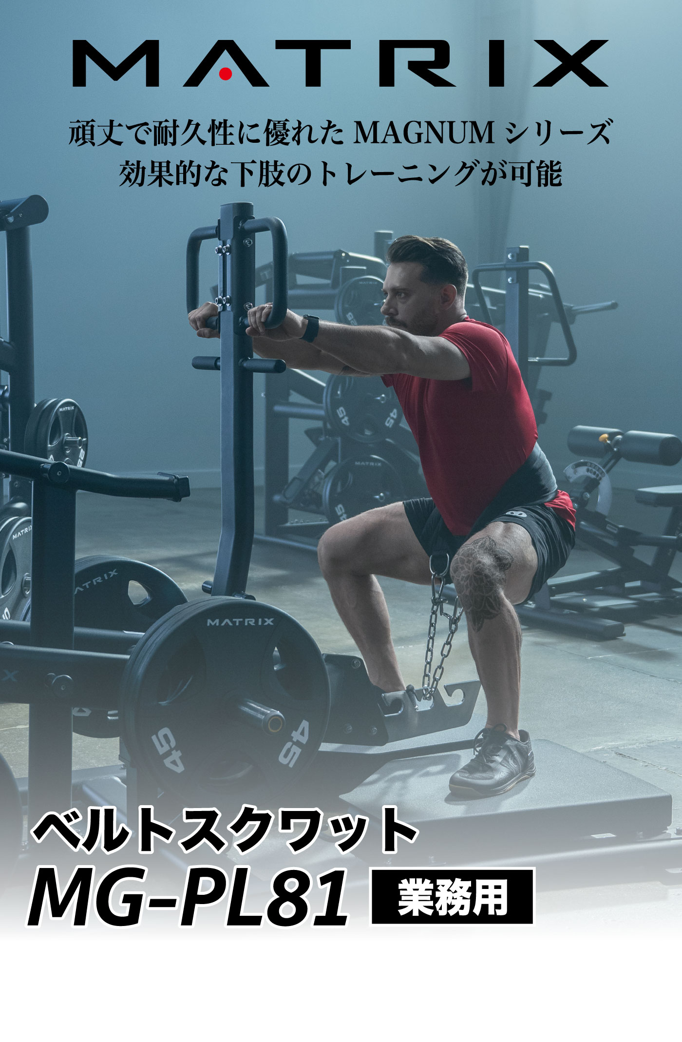 MG-PL81（ベルトスクワット）｜業務用プレートローデッド【プレート