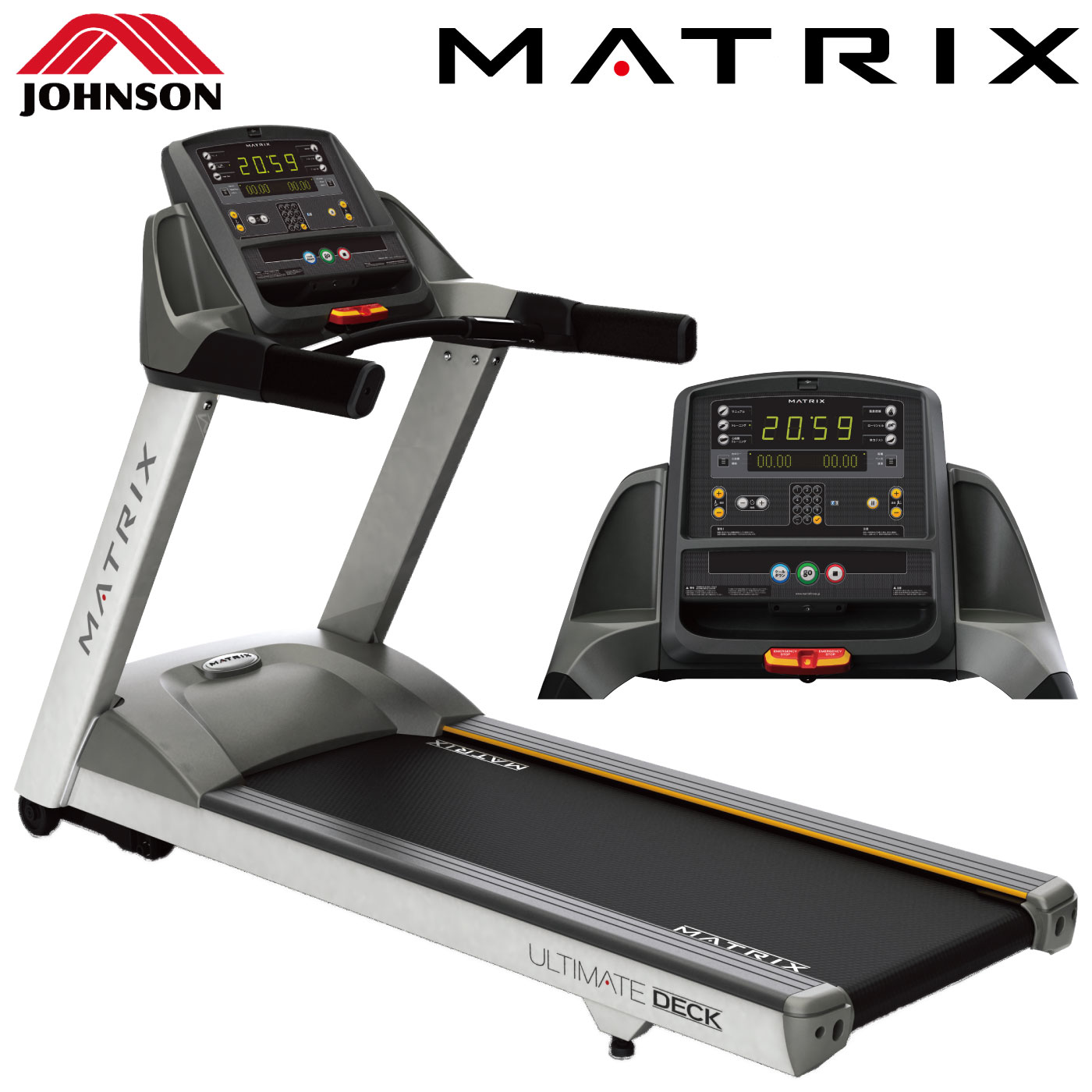 T1x／業務用ルームランナー【ランニングマシン トレッドミル】〈業務用MATRIX〉《ジョンソンヘルステック》【心肺機能向上  脂肪燃焼】-アイフィットネスショップ