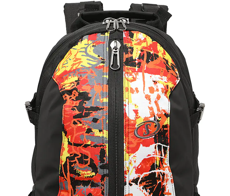 グラフィティ オレンジ×レッド 40-007GORの正面拡大写真。