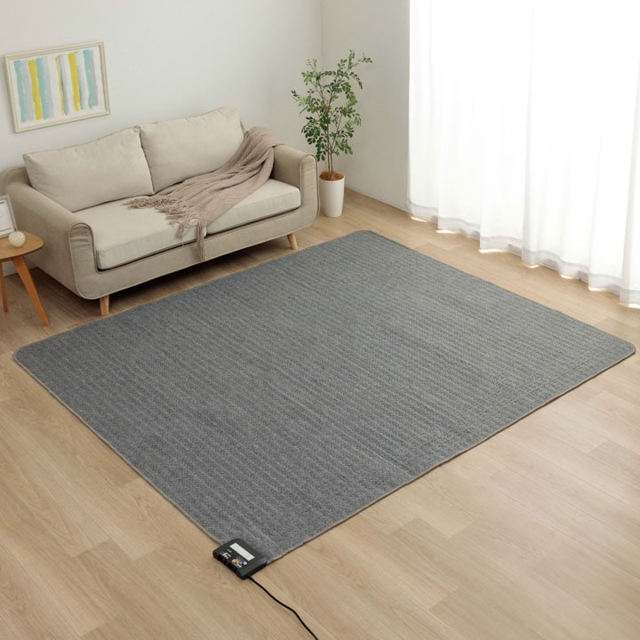 イケヒコ・コーポレーション 5370480 ラグ カーペット 無地 シンプル バンブー 竹 DXフォース グレー 約190×250cm メーカー直送 イケヒコ 竹 ラグ カーペット DXフォース 裏 不織布 イケヒコ 竹 ラグ