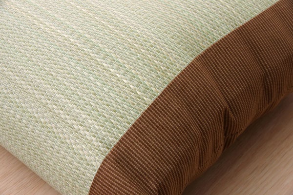 低反発ウレタンチップ入り い草枕 『サブレ 低反発枕 箱付』 【IB】　ベージュ 約50×30cm