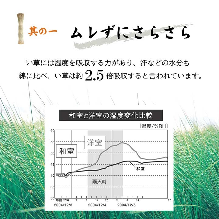 日本製 い草枕 低反発チップ「 侍 くぼみ平枕 」サイズ：約50×30cm