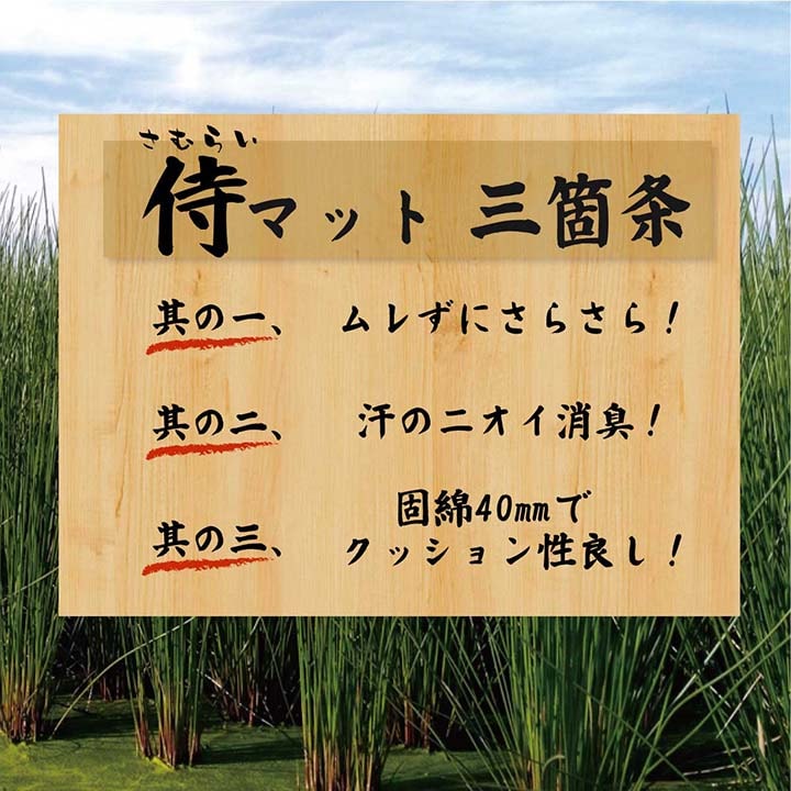 日本製 「 侍 い草マット 」サイズ：約70×150cm