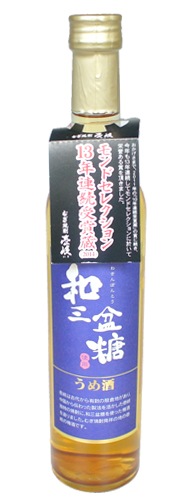 むぎ焼酎壱岐に国産の梅と和三盆糖を加え、貯蔵・熟成させた壱岐の梅酒