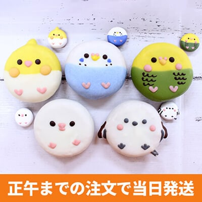 ガチャ付鳥ドーナツセット（5個入り） カプセルトイ 1種類（ランダム）