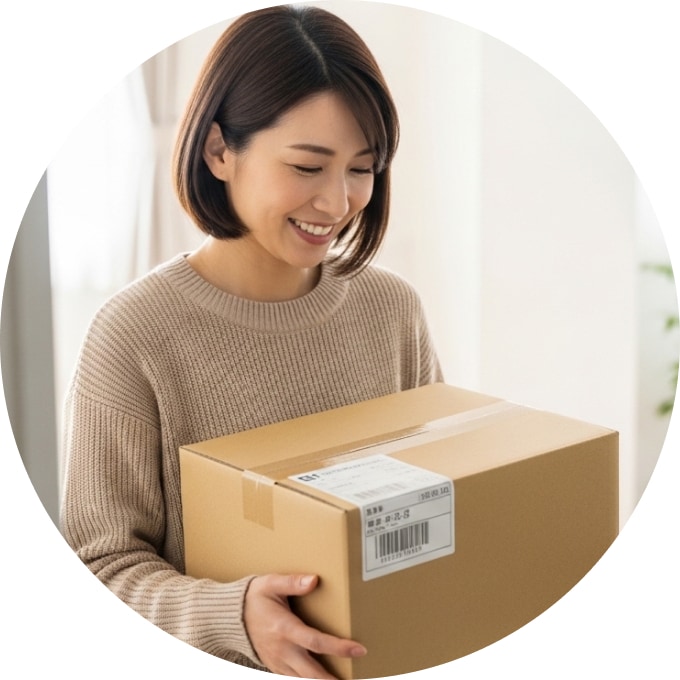 牛肉ギフトが自宅に届くイメージ