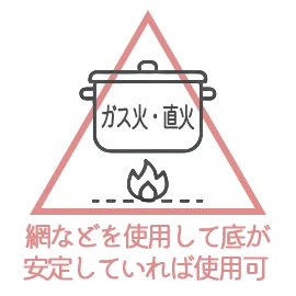 ガス火直火△