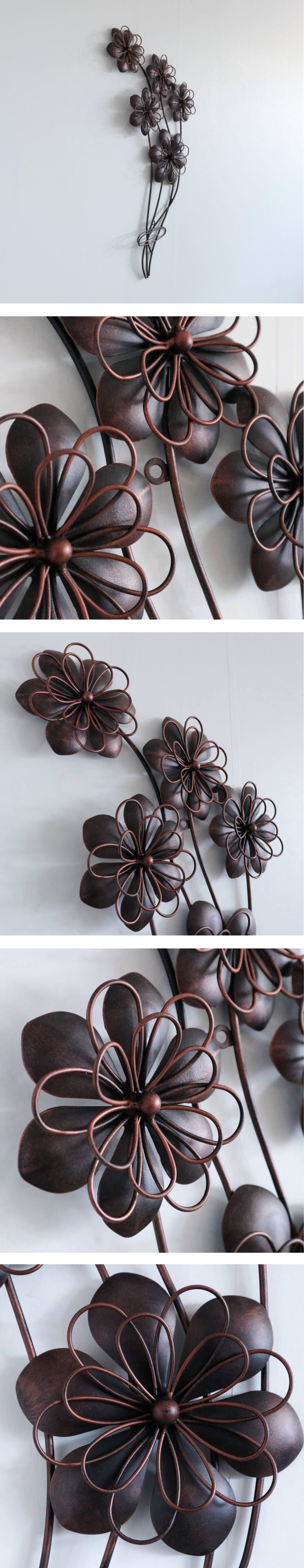壁飾り 花 ブラウン 幅37cm×高さ66cm｜おしゃれなインテリアの