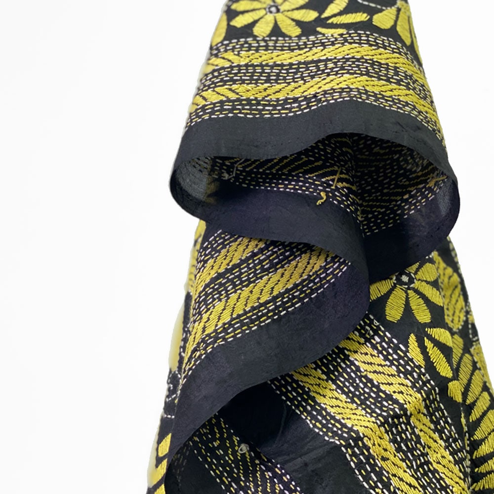 InDream カンタ 刺繍 ストール 約110×232cm スカーフ シルク インド