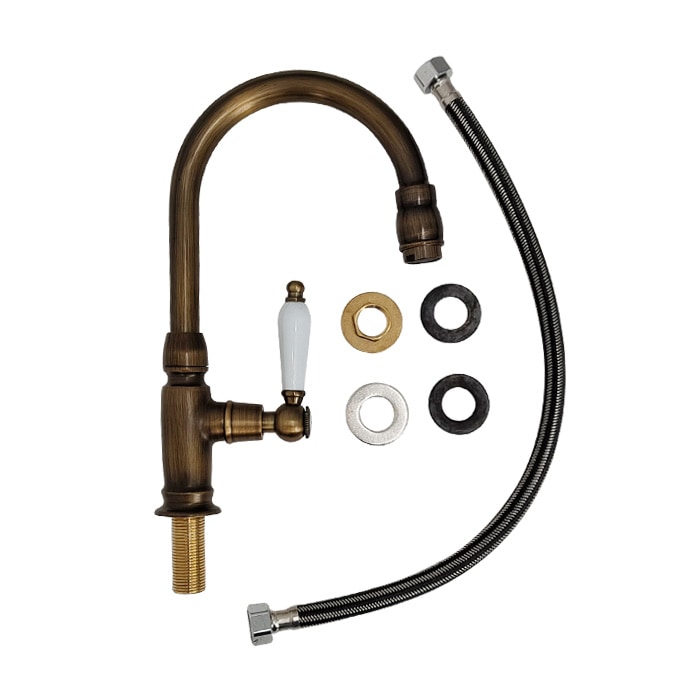 品番INK-0302046HT ｜ 陶器レバーハンドル単水栓(古銅・ブロンズ