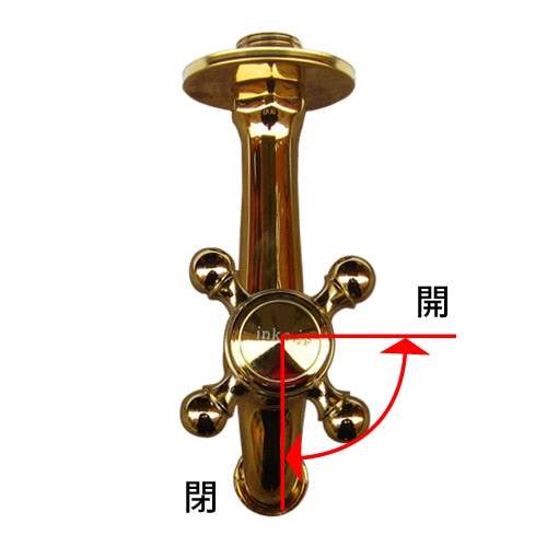 洗濯機用壁付け単水栓（蛇口・壁出し・壁用・単水栓・アンティーク
