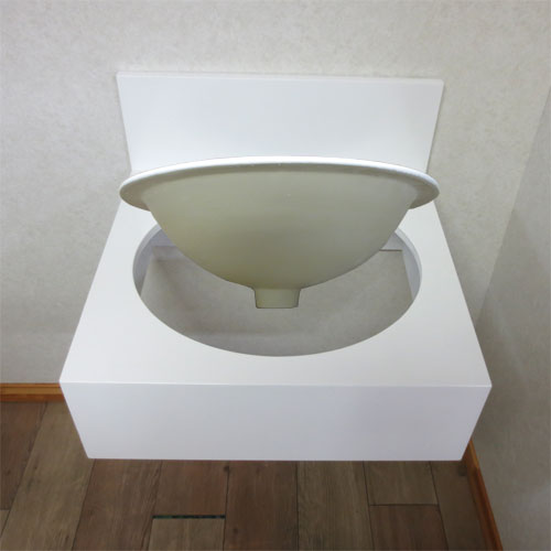 廃番】洗面化粧台（洗面台・化粧台・3つ穴陶器ボウル付属） 白 W600
