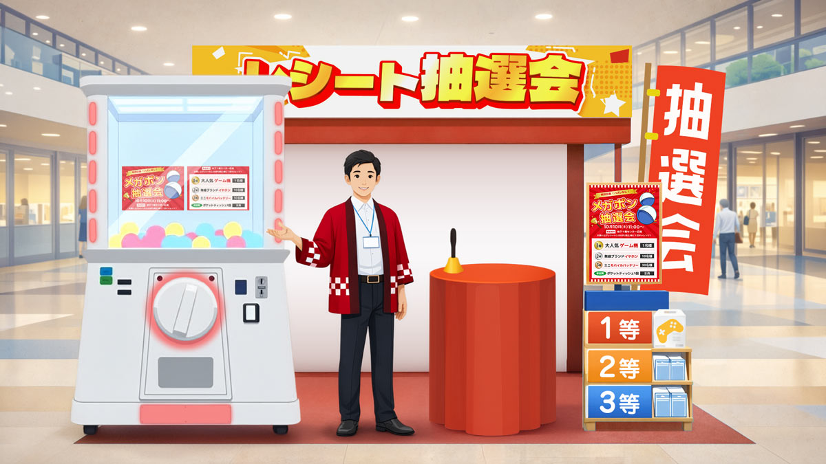 商業施設イベントでのメガポン設置例