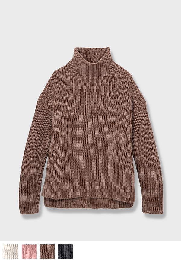 Rib Knitting Pull-over