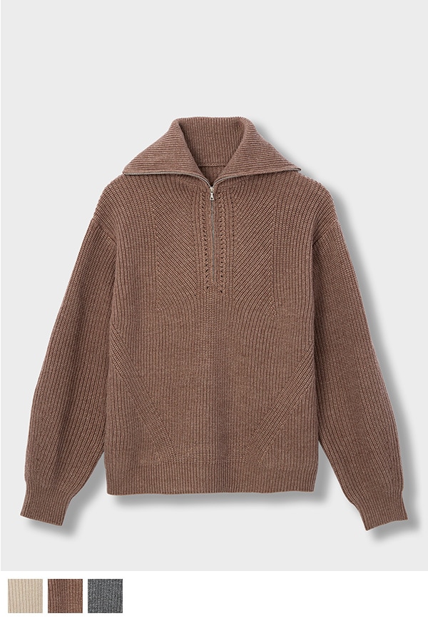 2025WINTER NEW】Half Zip Rib Knit | ALL ITEMS | INTIMITE