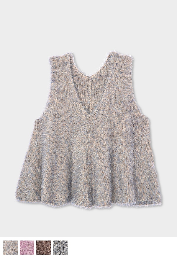 Feather No Sleeve Knit