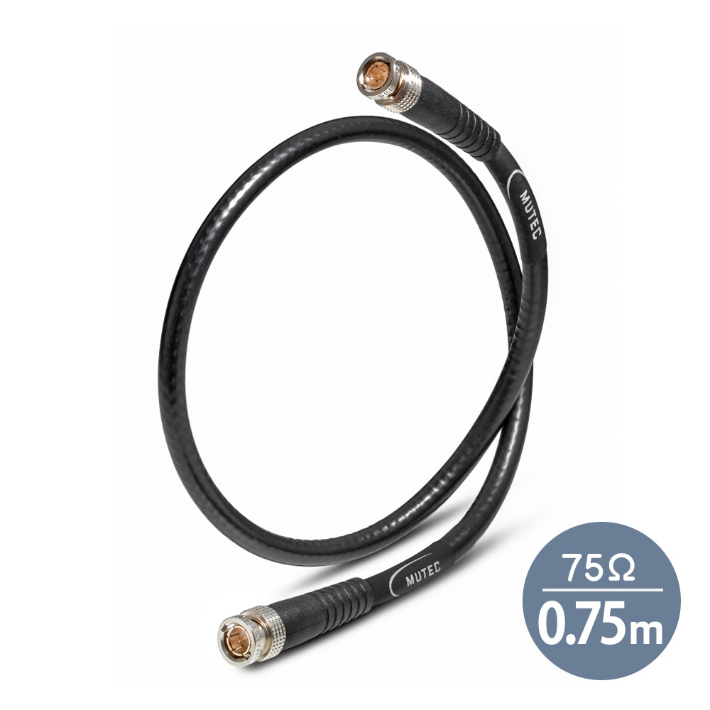 MUTEC - PC75BB-050（75Ω・0.5m・両端BNC端子・クロックケーブル）《JP 