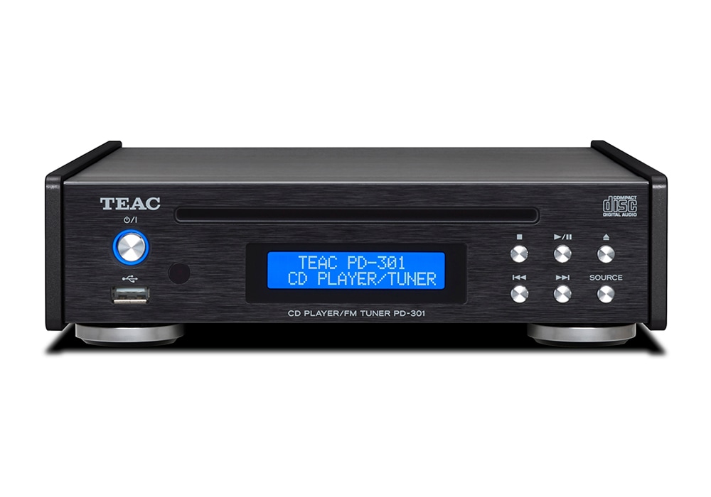 TEAC - PD-301-X/B/ブラック（ワイドFMチューナー搭載CDプレーヤー）《e》【次回4月末入荷予定・ご予約受付中】-e.オーディオ逸品館
