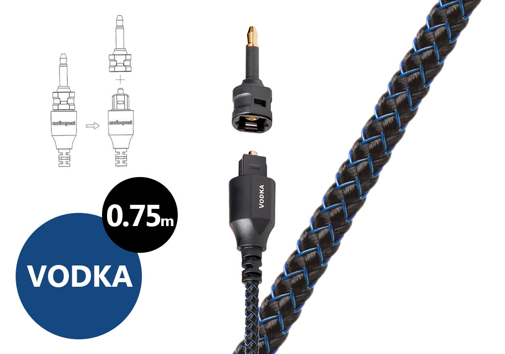 Audioquest Carbon optique vers jack 0,75m · Câble numérique optique (fibre)  · HomeCinéSolutions