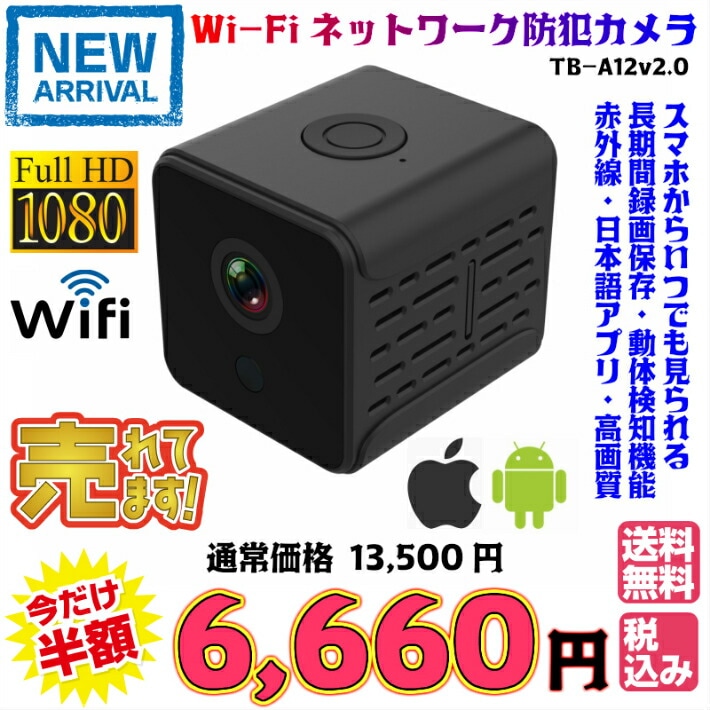 大型バッテリー搭載の室内用ネットワークカメラTB-A12 v2.0