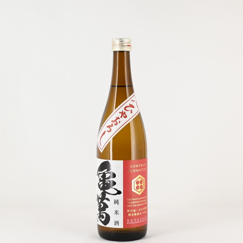 亀萬 野白金一式 9号酵母 純米酒　720ml