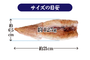 ツボ抜きスルメイカ サイズの目安