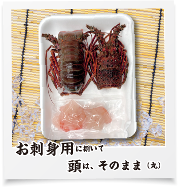 お刺身用に捌いて、頭はそのまま