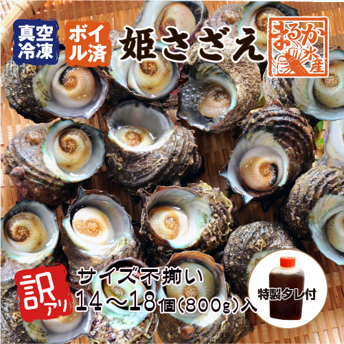 ボイル姫サザエ（サイズ不揃い14～18個入）