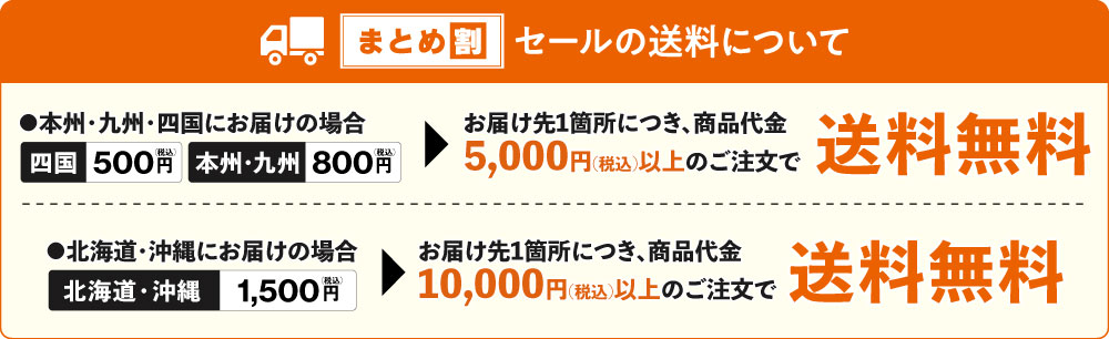 まとめ割の送料について