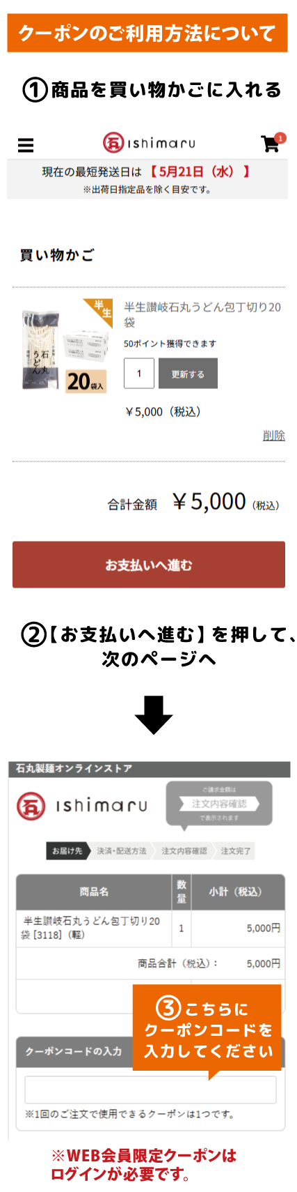 クーポンのご利用方法