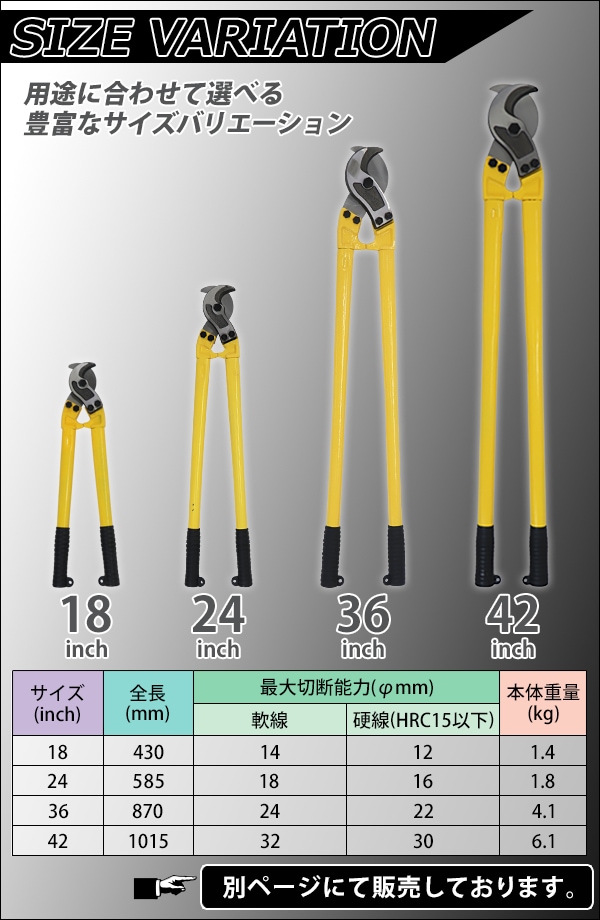 ケーブルカッター,36インチ,36