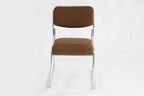 送料無料 新品 2脚セット ミーティングチェア 会議イス 会議椅子 スタッキングチェア パイプチェア パイプイス パイプ椅子 ブラウン  (114-2set-brown)-インターナショナル・トレーディング