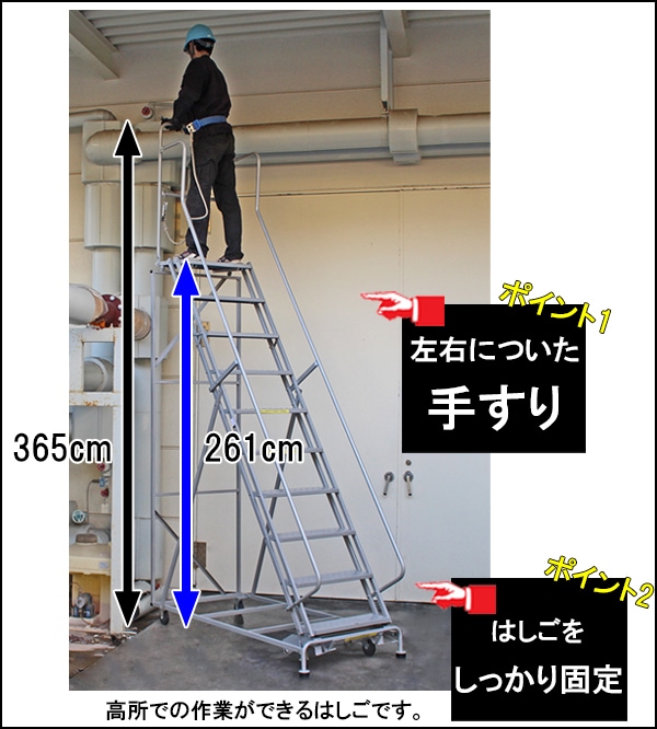 ＴＲＵＳＣＯ 作業用踏台 １段 高さ０．５ｍ 天板８００×４００ TSF