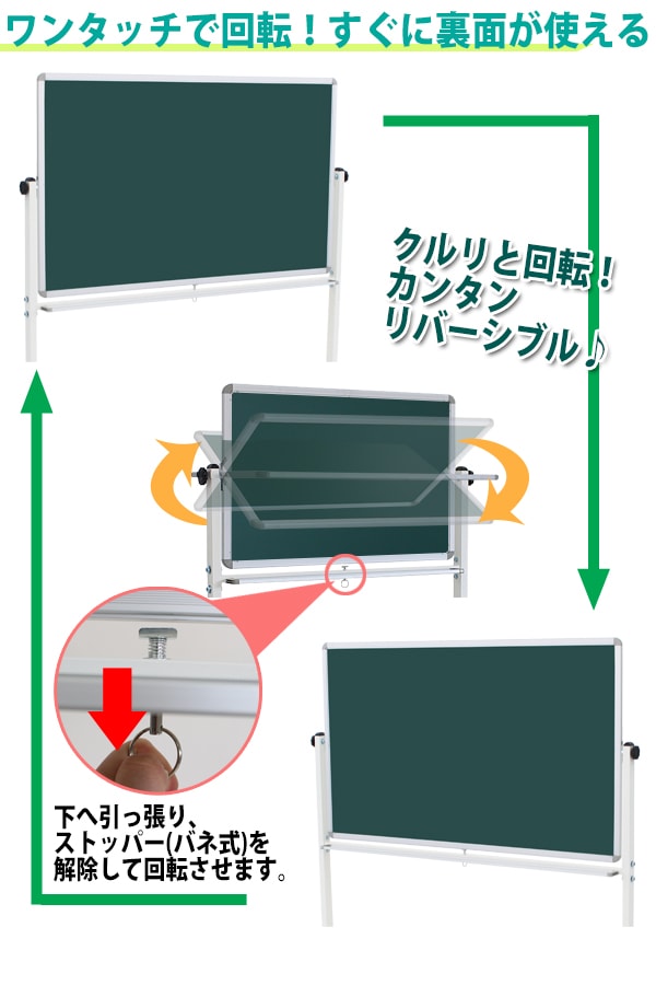 マーカー・チョーク兼用 赤枠スタンド黒板 - 4